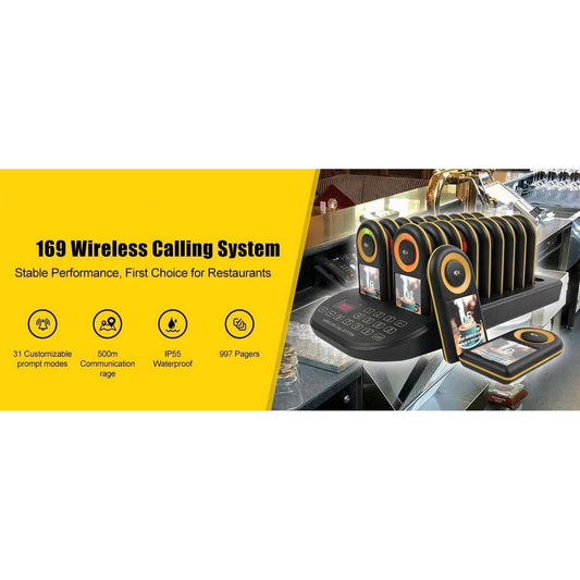 WPS169 slim paging system - uniform square