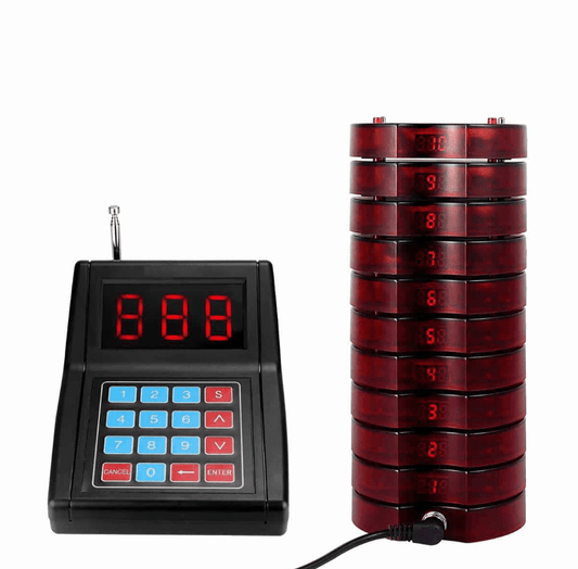 WPS165 Wireless Coaster Pager System Guest Buzzers with 400m Range - Pagerme