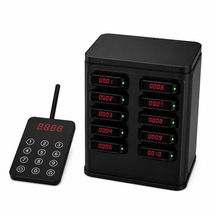 WPS177 Wall Mount Pager System Wireless Guest Paging Kit with 500m Range