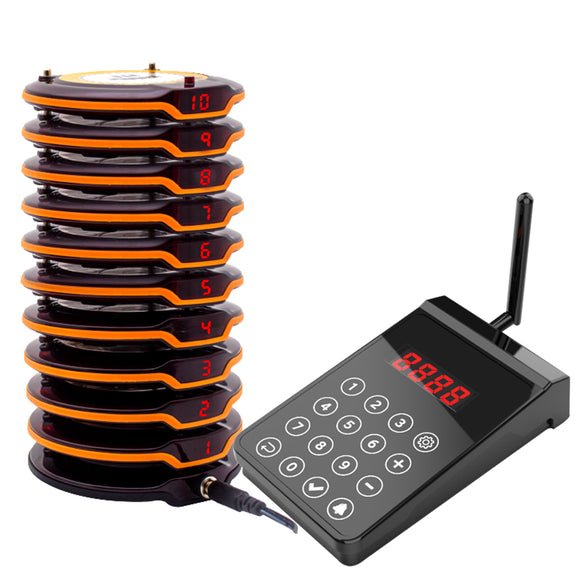 WPS203 Wireless Coaster Pager Paging System - Distance up to 1000m