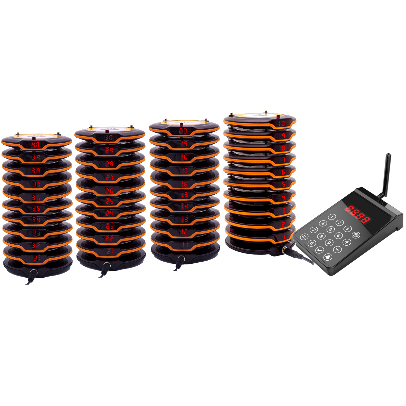 WPS203 coaster pager 40-pack - uniform square