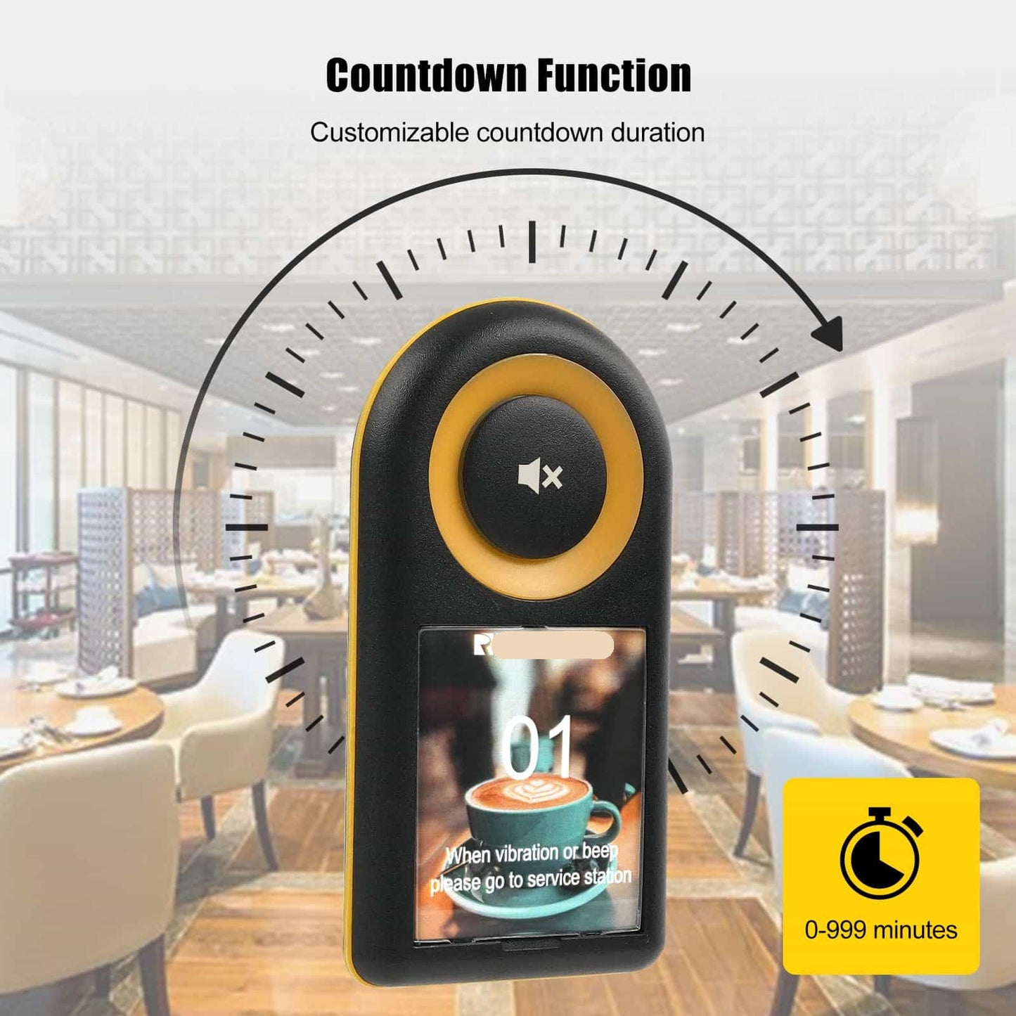 WPS169 Wireless Slim Paging System with 20 Pagers, Reliable Calling Range up to 500m - Pagerme