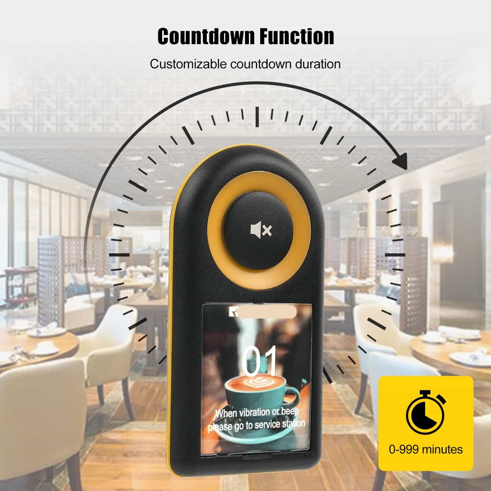 WPS169 Wireless Slim Paging System with 20 Pagers, Reliable Calling Range up to 500m - Pagerme