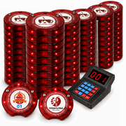 WPS165 Wireless Coaster Pager System Guest Buzzers with 400m Range - Pagerme