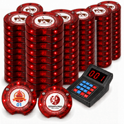 WPS165 Wireless Coaster Pager System Guest Buzzers with 400m Range - Pagerme