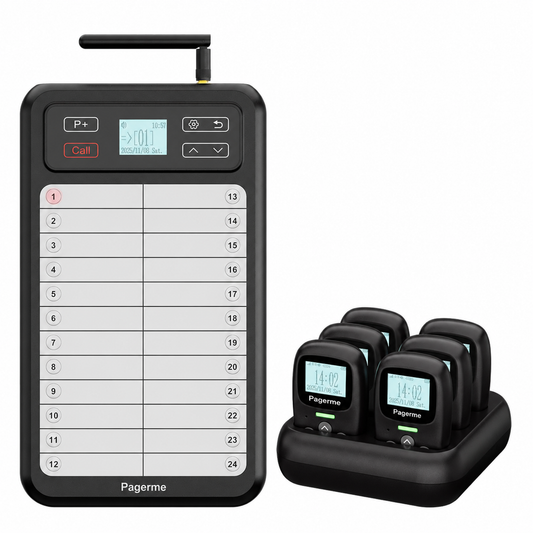 WCS037 KeyPad + WCS114 Staff Pager System NZ – Kitchen Waiters Call Set with Name Board