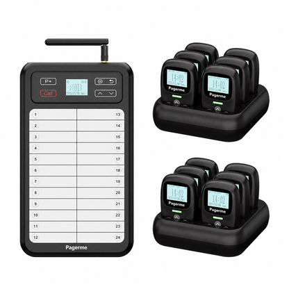 WCS037 KeyPad + WCS114 Staff Pager System NZ – Kitchen Waiters Call Set with Name Board