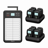 WCS037 KeyPad + WCS114 Kitchen &amp; Staff Pager System – Wireless Restaurant Waitress Pager with Writepad Transmitter