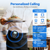 WCS037 KeyPad + WCS114 Kitchen &amp; Staff Pager System – Wireless Restaurant Waitress Pager with Writepad Transmitter