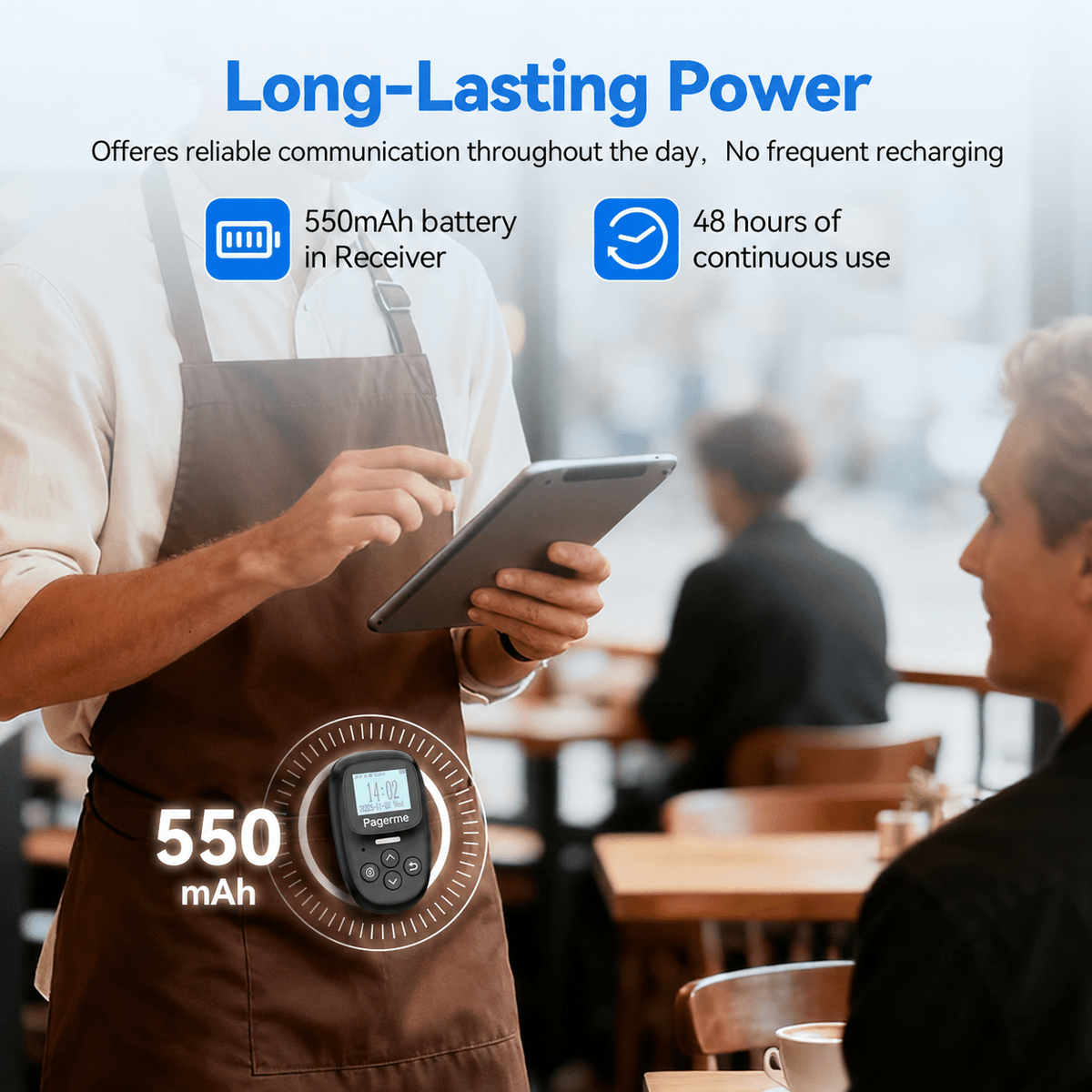 WCS037 KeyPad + WCS114 Staff Pager System NZ – Kitchen Waiters Call Set with Name Board - Pagerme