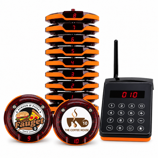 WPS203 Wireless Coaster Pager System Long Range 1000m Guest Pagers