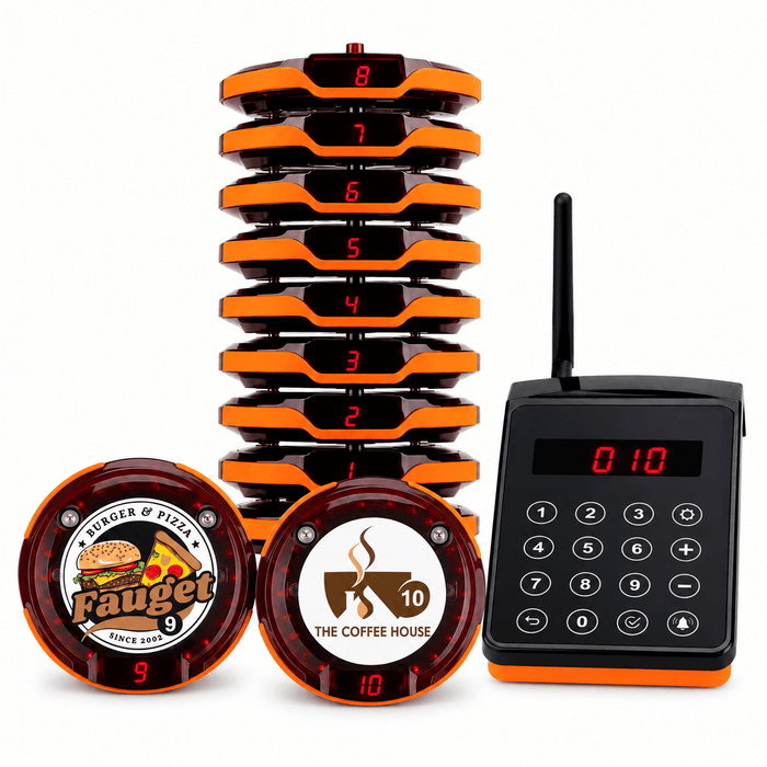 WPS203 Long Range Restaurant Guest Pager System NZ AU | Up to a 1000m Range