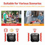 WPS164 Wireless Square Pager System Guest Buzzers, 800m Long Range - Pagerme