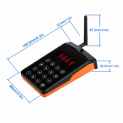 WPS203 Wireless Coaster Pager System Long Range 1000m Guest Pagers - Pagerme