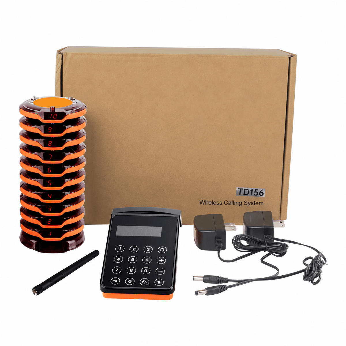 WPS203 Wireless Coaster Pager System Long Range 1000m Guest Pagers - Pagerme
