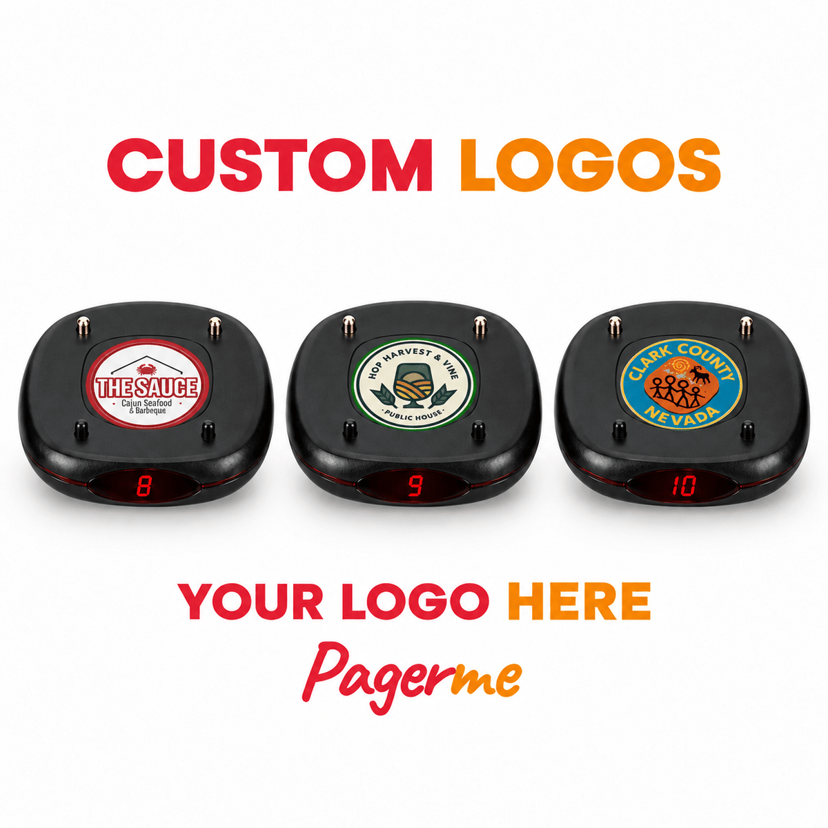 WPS161 Wireless Coaster Pager System Guest Buzzers with 500m Range - Pagerme