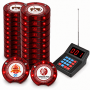 WPS165 Wireless Coaster Pager System Guest Buzzers with 400m Range - Pagerme