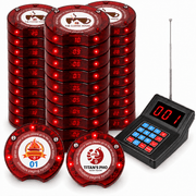 WPS165 Wireless Coaster Pager System Guest Buzzers with 400m Range - Pagerme