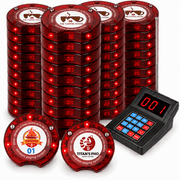 WPS165 Wireless Coaster Pager System Guest Buzzers with 400m Range - Pagerme