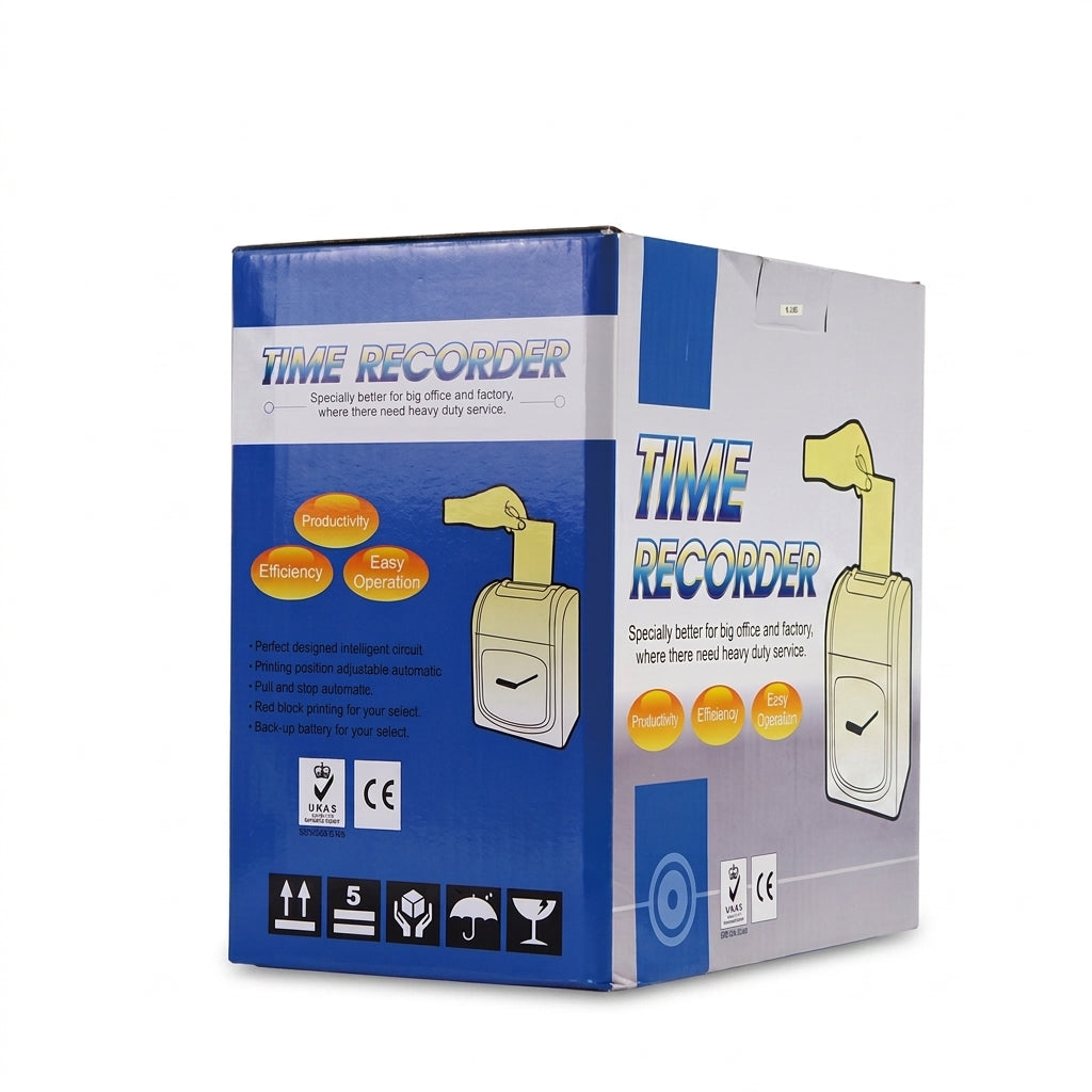 Time attendance punch card recorder – kit contents with AU/NZ adapter