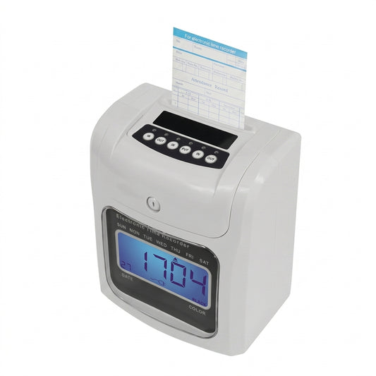 Time Attendance Recorder Punch Card Bundy Clock with 200 Time Cards