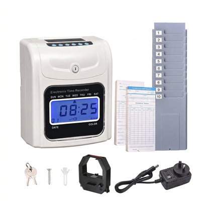 Bundy clock punch card time recorder – LCD display and auto card feed