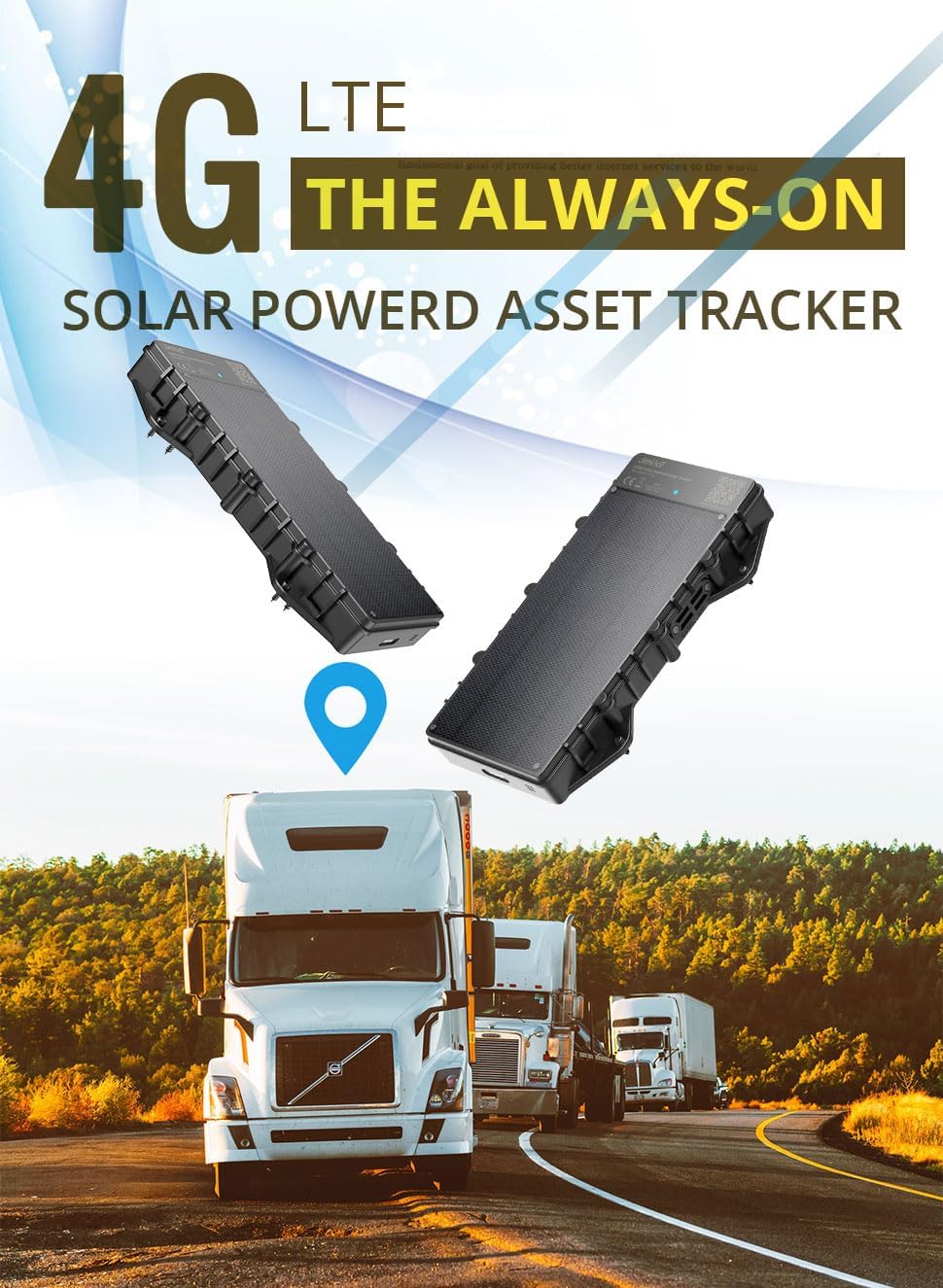 LL303 4G LTE always-on solar powered asset tracker for trucks and trailers