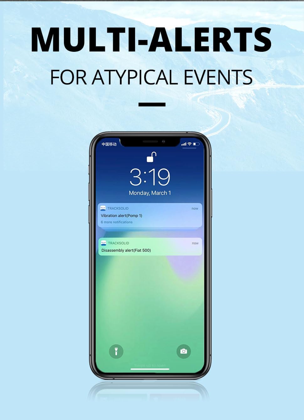 LL303 GPS tracker instant multi-alerts on your phone for movement, tamper and low battery