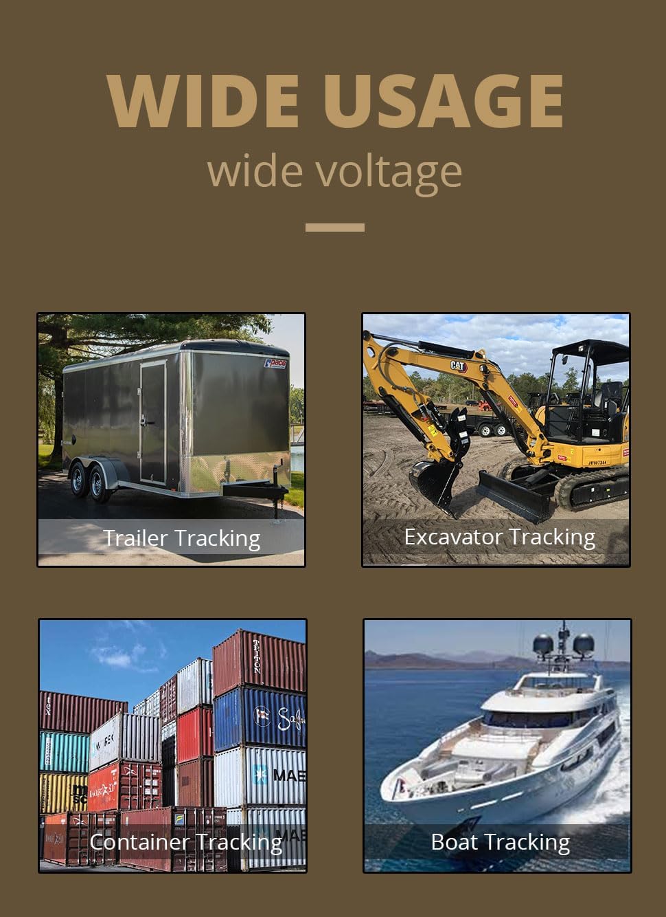 LL303 solar tracker for trailers, excavators, shipping containers and boats