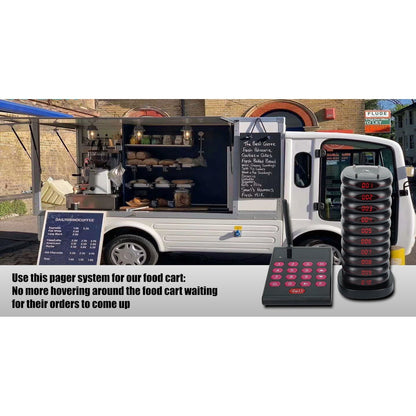 WPS161 pager in food cart - uniform square