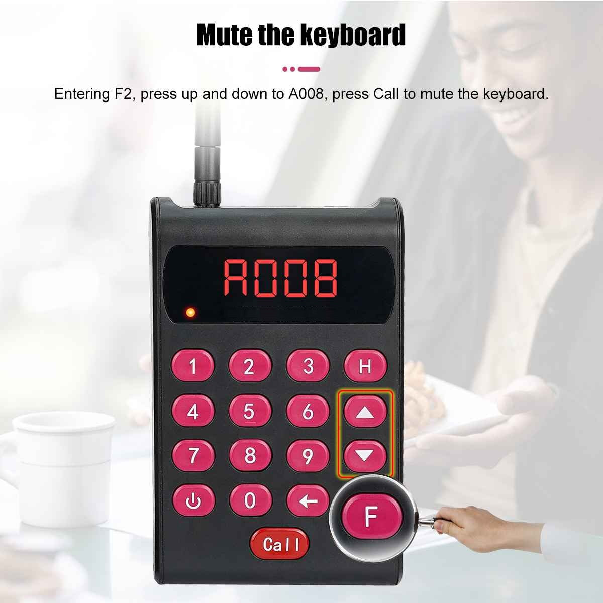 WPS161 Wireless Coaster Pager System Guest Buzzers with 500m Range