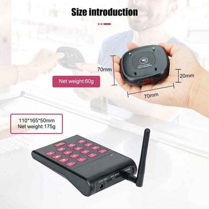 WPS161 Wireless Coaster Pager System Guest Buzzers with 500m Range
