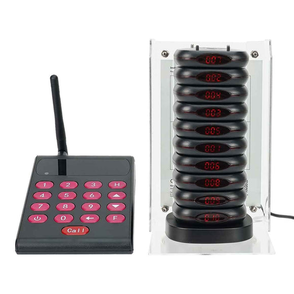 WPS161 Wireless Coaster Pager Paging System - Distance Up to 500m