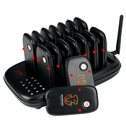 WPS175-16 Wireless Guest Pager System 16 Slim Pagers with 500m Range - Budget - Pagerme