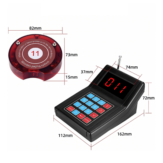 WPS165 Wireless Coaster Pager System Guest Buzzers with 400m Range