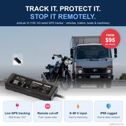 JimiLab VL110C 4G wired GPS tracker NZ – live tracking and remote fuel/power cut-off for trucks, cars, motorcycles and trailers from $95 - Pagerme