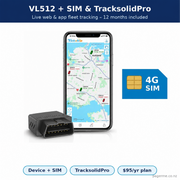 VL512 GPS tracker with 4G SIM card and TracksolidPro tracking ($95/year) - Pagerme