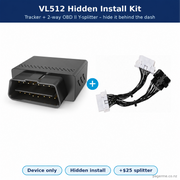 VL512 hidden install kit – GPS tracker with 2-way OBD II Y-splitter cable - Pagerme