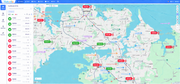 TracksolidPro fleet management dashboard tracking rental vans live across Auckland - Pagerme