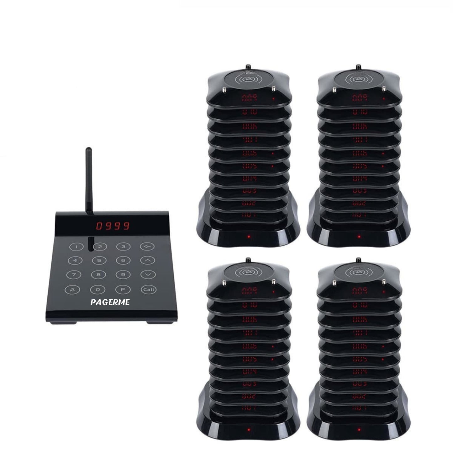 WPS164 Wireless Square Pager System Guest Buzzers, 800m Long Range