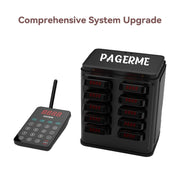 WPS177 Wall Mount Pager System Wireless Guest Paging Kit with 500m Range - Pagerme