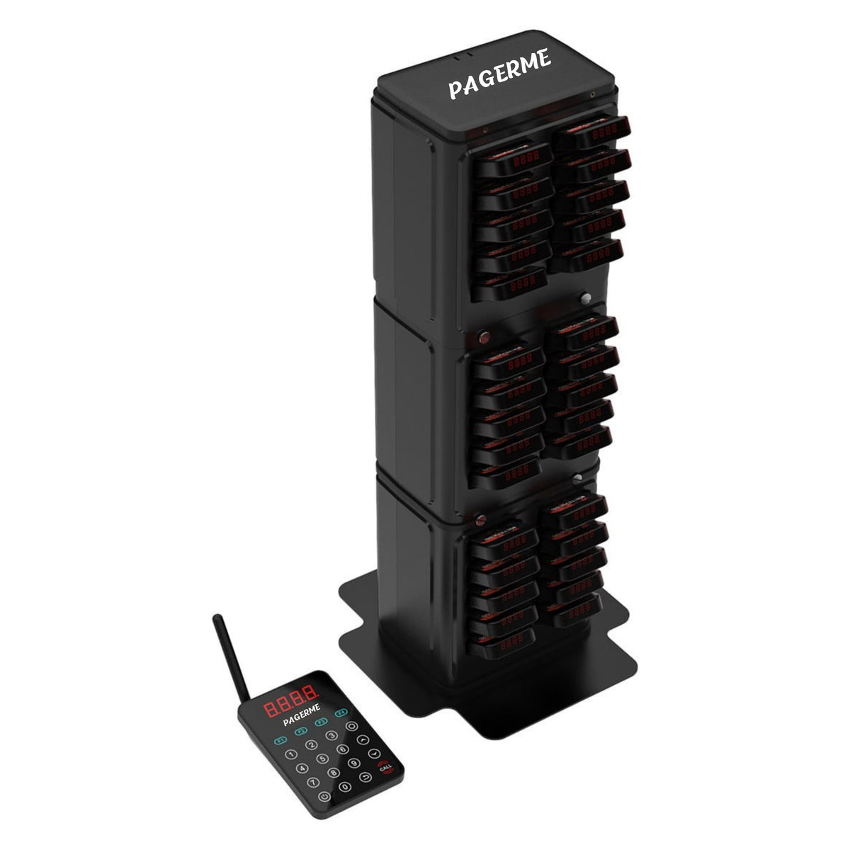 WPS177 Wall Mount Pager System Wireless Guest Paging Kit with 500m Range