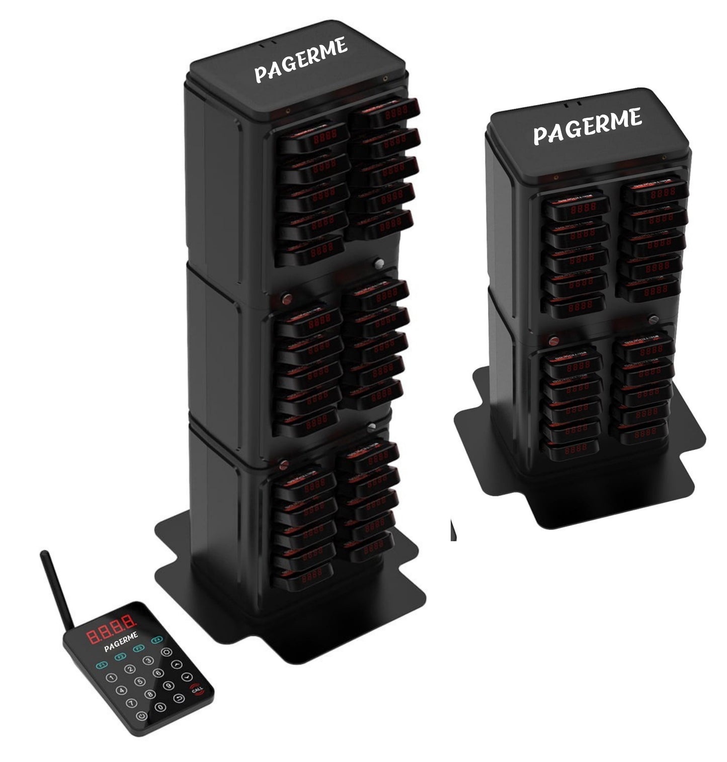 WPS177 Wall Mount Pager System Wireless Guest Paging Kit with 500m Range