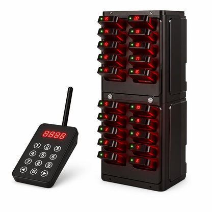 WPS177 Wall Mount Pager System Wireless Guest Paging Kit with 500m Range