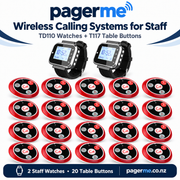 Two TD110 staff watches and 20 T117 table buttons