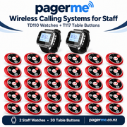 Two TD110 staff watches and 30 T117 table buttons