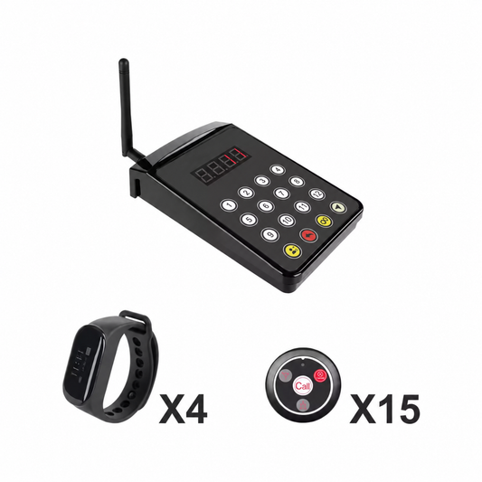 TD154 keypad with four watch pagers and fifteen T117 call buttons