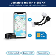 Complete hidden fleet kit – VL505 tracker, OBD Y-splitter, 4G SIM and TracksolidPro - Pagerme