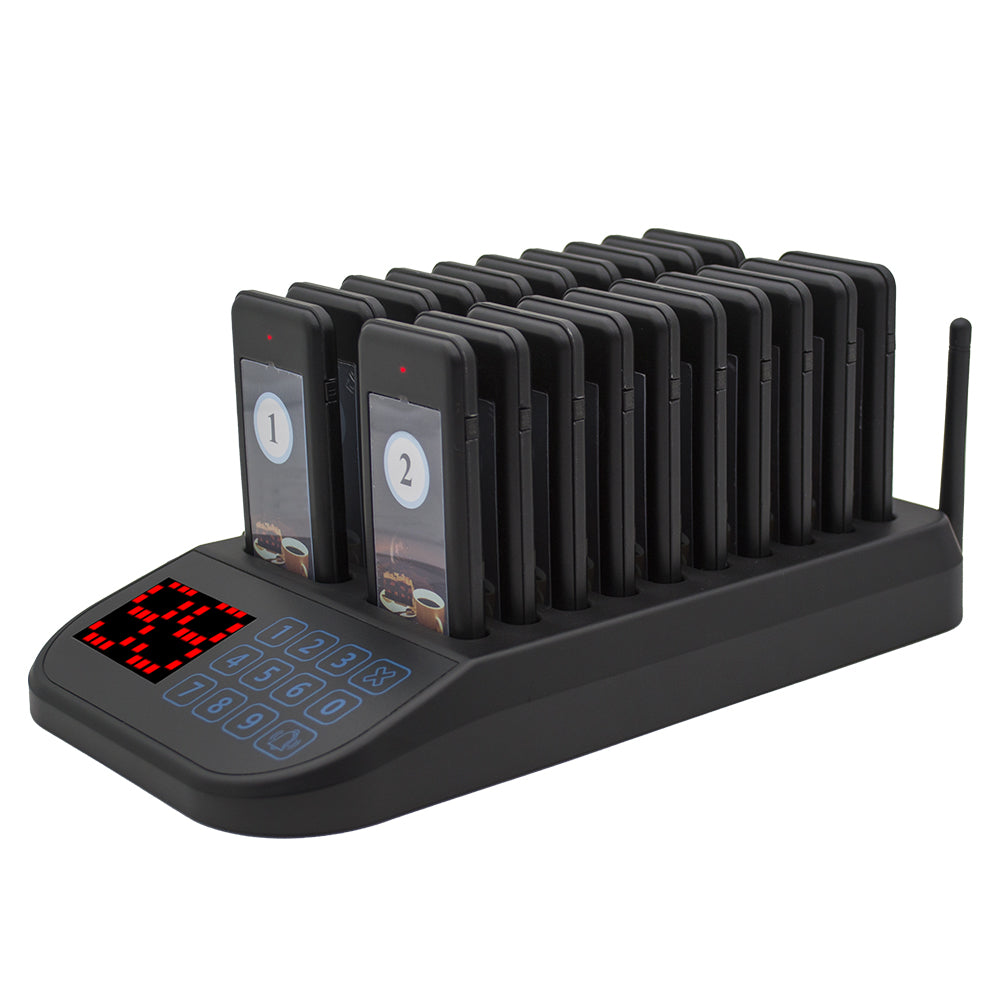 WPS103 Wireless Slim 20 Pagers Paging Calling System Distance Up to 40