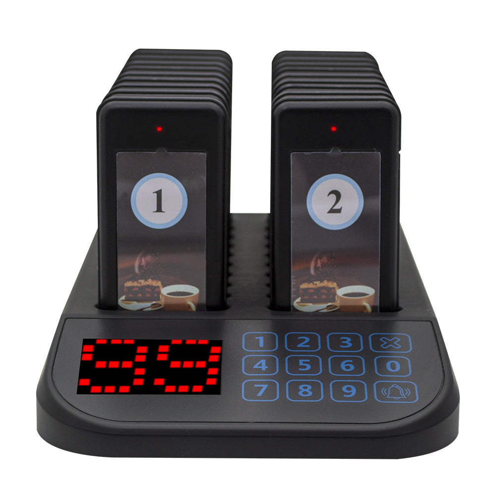 WPS103 Wireless Slim 20 Pagers Paging Calling System Distance Up to 40 ...
